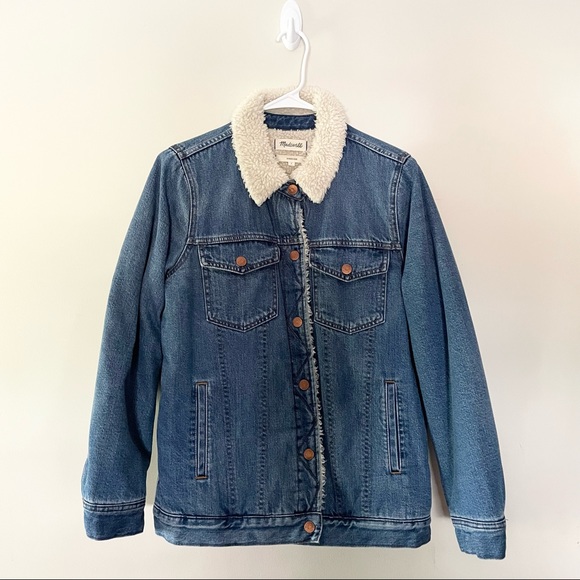 madewell denim sherpa jacket